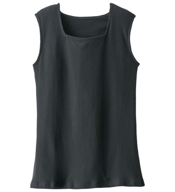 BELLUNA（ベルーナ）の「綿１００％抗菌防臭機能付リブタンクトップ（タンクトップ・キャミソール）」｜詳細画像