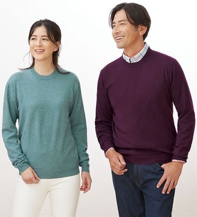 「＜シンプル＆プラス＞毎日着たいシンプルニット（メンズニット・セーター）」