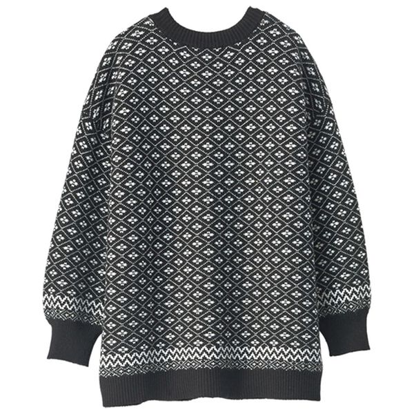 BELLUNA（ベルーナ）の「ビンテージ柄ジャカードニットカーディガン（ニットカーディガン）」｜詳細画像