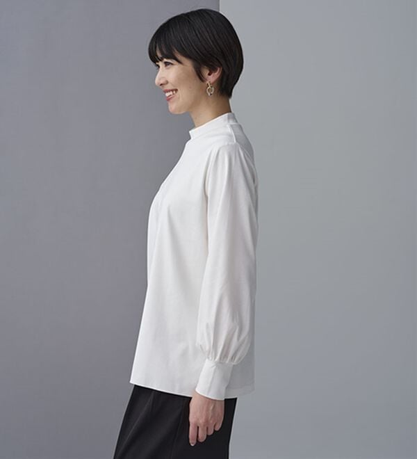 BELLUNA（ベルーナ）の「艶やかコットン１００％プルオーバー（カットソー）」｜詳細画像