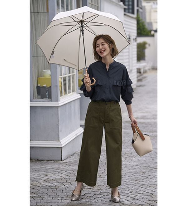 BELLUNA（ベルーナ）の「はっ水綿混ベイカーパンツ（フルレングスパンツ）」｜詳細画像