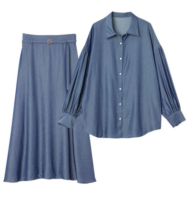 RANAN（ラナン）の「カラーシャンブレーセットアップ（セットアップ）」｜詳細画像