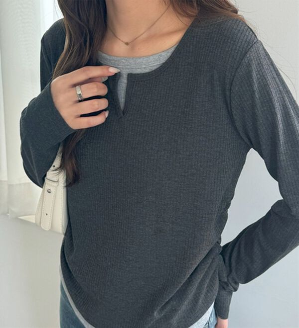 GeeRA（ジーラ）の「レイヤード風カットソー（カットソー）」｜詳細画像