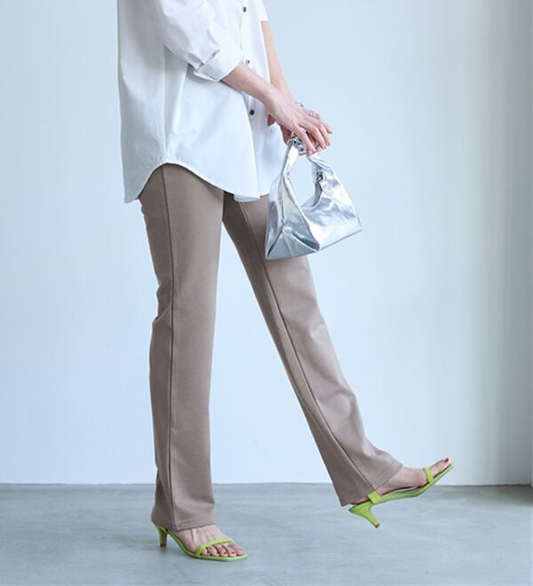 BELLUNA（ベルーナ）の「【選べる股下】ジャストフィットらくらくパンツ（フルレングスパンツ）」｜詳細画像