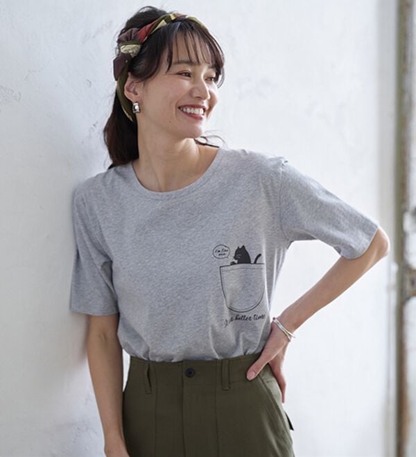 BELLUNA（ベルーナ）の「綿１００％プリントＴシャツ（Tシャツ）」｜詳細画像