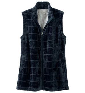 LAVIENNE（ラヴィエンヌ）の「軽くて超ぽかっ裏ファーベスト（パジャマ・ルームウェア）」｜ブラック