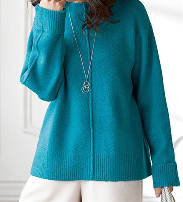 BELLUNA（ベルーナ）の「タック使いボトルネックセーター（ニット・セーター）」｜詳細画像