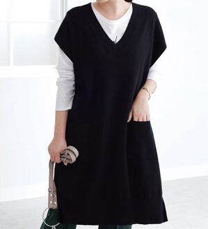 BELLUNA（ベルーナ）の「Ｖネックニットチュニックベスト（ベスト）」｜詳細画像