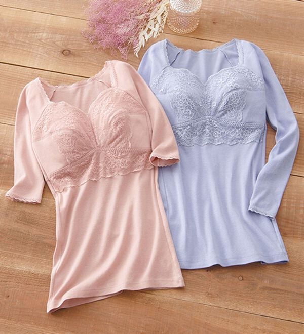 「【３色組】新・毎日活躍！綿のカップ付インナー（ブラトップ・カップ付きインナー）」｜詳細画像