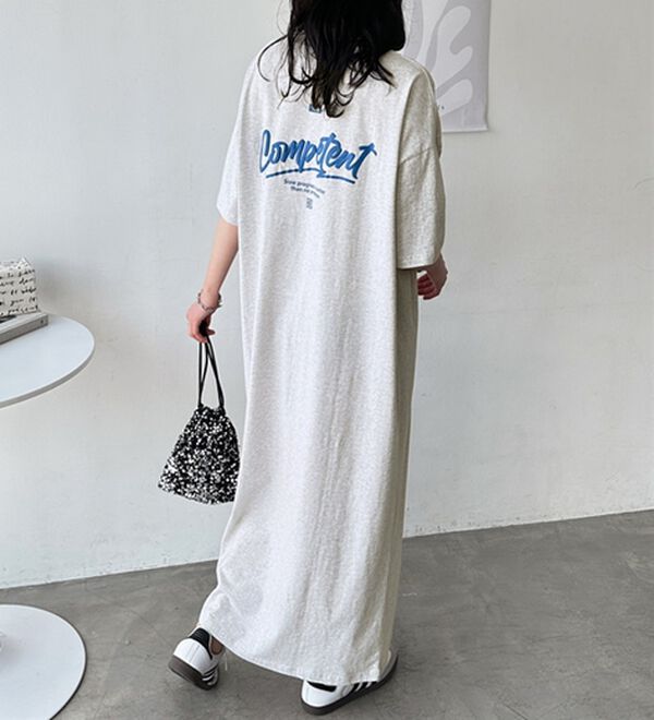 GeeRA（ジーラ）の「アソートロゴプリントＴシャツワンピース（その他ワンピース）」｜詳細画像