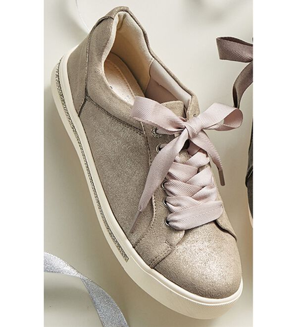 ルフラン（ルフラン）の「＜マスチェッタ＞リボン&times;ビジューソールシューズ（スニーカー）」｜オーク