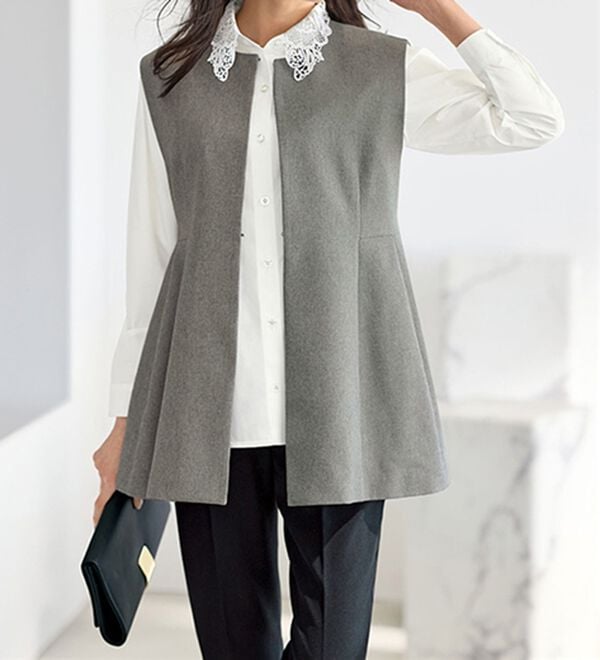 BELLUNA（ベルーナ）の「シャツコーデを更新！衿レースブラウス（ブラウス）」｜詳細画像