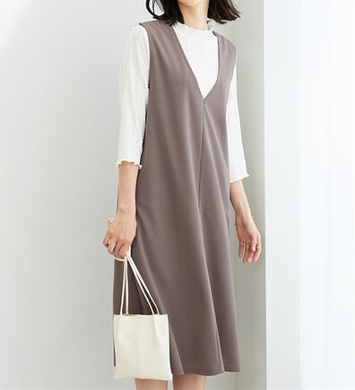 BELLUNA（ベルーナ）の「【2点セット】ジャカードプルオーバー＆ジャンスカセット（アンサンブル）」