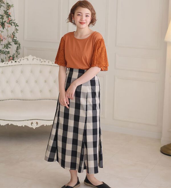 A HAPPY MARILYN（アハッピーマリリン）の「袖２段レース カットソープルオーバー（カットソー）」｜詳細画像