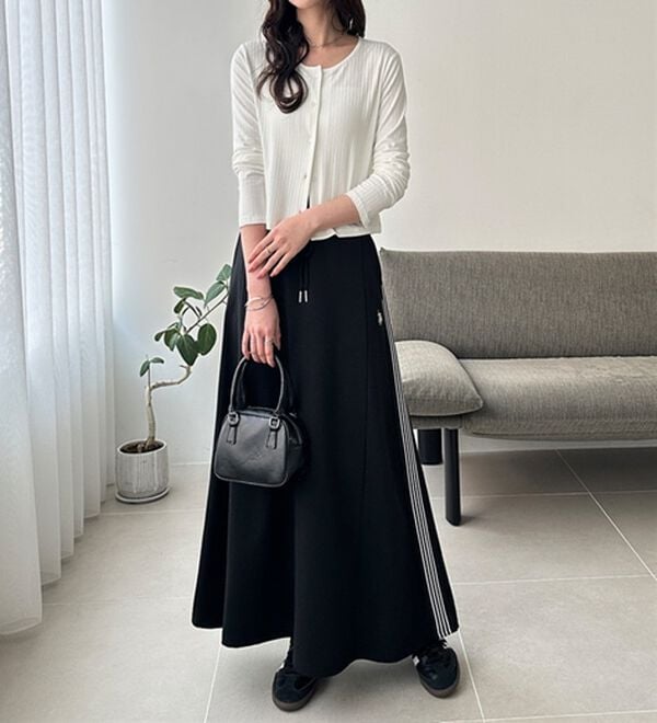 GeeRA（ジーラ）の「【ＵＳ．ＰＯＬＯ．ＡＳＳＮ】サイドラインスカート（ロングスカート）」｜詳細画像