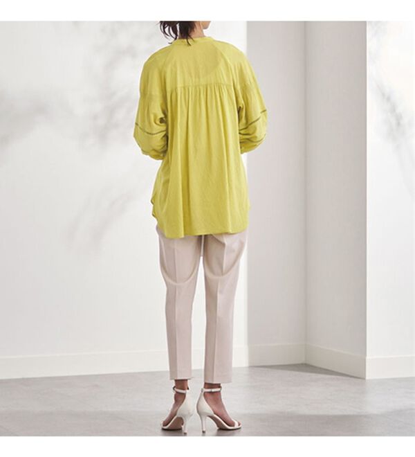 BELLUNA（ベルーナ）の「レーヨン混ビンテージ素材シャツチュニック（チュニック）」｜詳細画像