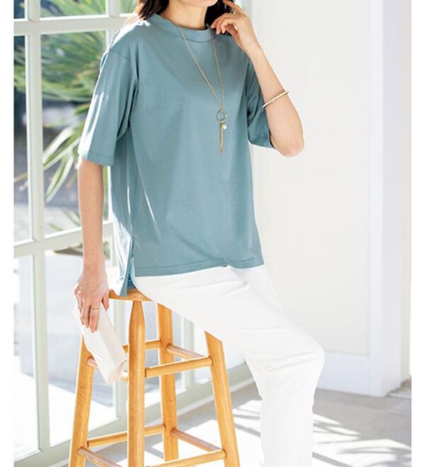 ルフラン（ルフラン）の「【４色組】ゆる感なめらかプルオーバーネックレス付（カットソー）」｜詳細画像