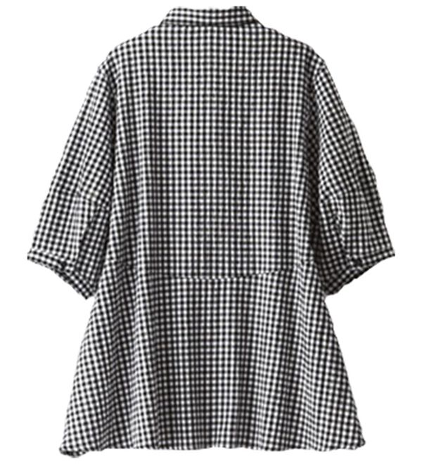 BELLUNA（ベルーナ）の「サッカー素材バックフレアーブラウス（ブラウス）」｜詳細画像