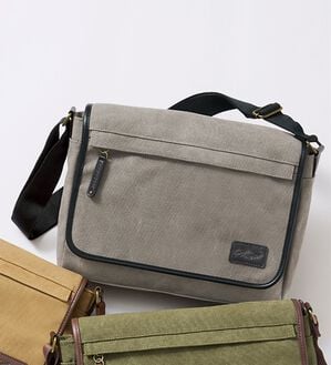「＜クロコダイル＞洗い加工帆布バッグ（その他メンズバッグ）」｜グレー