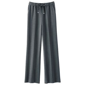 BELLUNA（ベルーナ）の「ストレッチ素材ドロスト美脚ワイドパンツ（ワイドパンツ・ガウチョ）」｜杢グレー