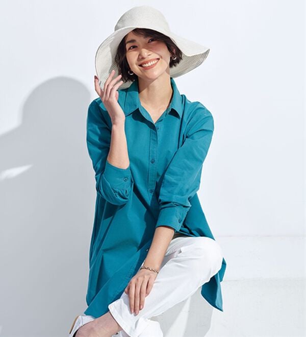 BELLUNA（ベルーナ）の「＜ＳＯＬＯＴＥＸ（Ｒ）＞ストレッチビッグシャツ（シャツ）」｜詳細画像