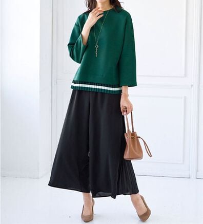 BELLUNA（ベルーナ）の「【Ｌａｇｒｉｌｕａ】裾プリーツデザインプルオーバー（カットソー）」