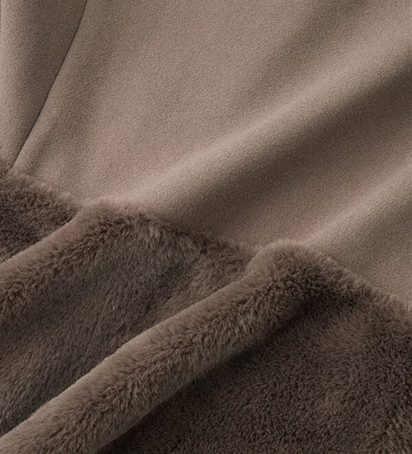 RANAN（ラナン）の「ペプラムファー切替コート（ハーフコート）」｜詳細画像