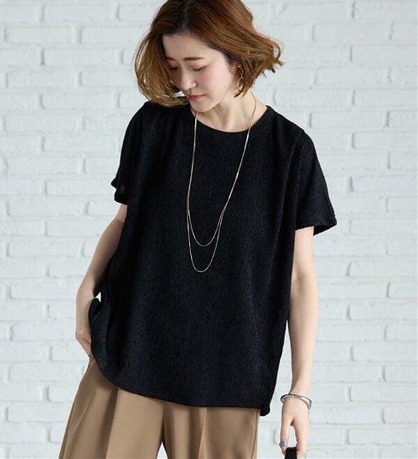 BELLUNA（ベルーナ）の「楊柳素材ドルマンプルオーバー（カットソー）」｜詳細画像