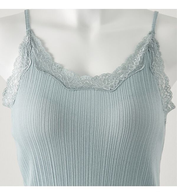 YU'NOW（ユナウ）の「カップ付ランダムリブバックオープンキャミ（ブラトップ・カップ付きインナー）」｜詳細画像