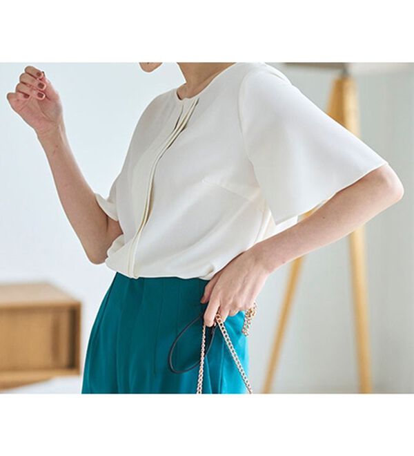 GeeRA（ジーラ）の「フロントタックフレアースリーブブラウス（ブラウス）」｜詳細画像