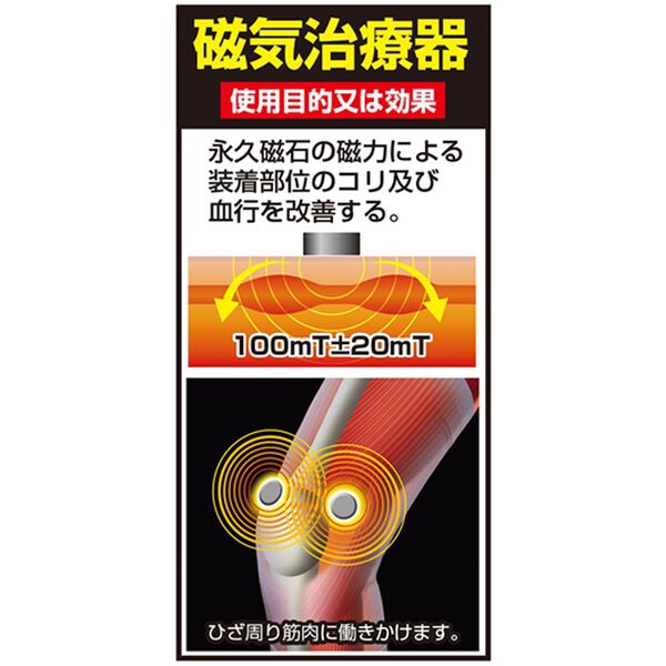 「磁気治療器　寝ながら膝楽サポーター　２枚組（サポーター・肩腰膝ケア）」｜詳細画像