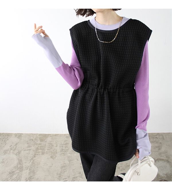 GeeRA（ジーラ）の「前後２ＷＡＹキルティングカットソーベスト（ベスト）」｜詳細画像