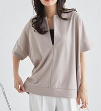 RANAN（ラナン）の「【ひんやり・ＵＶ】ハーフジップコクーンチュニック（チュニック）」