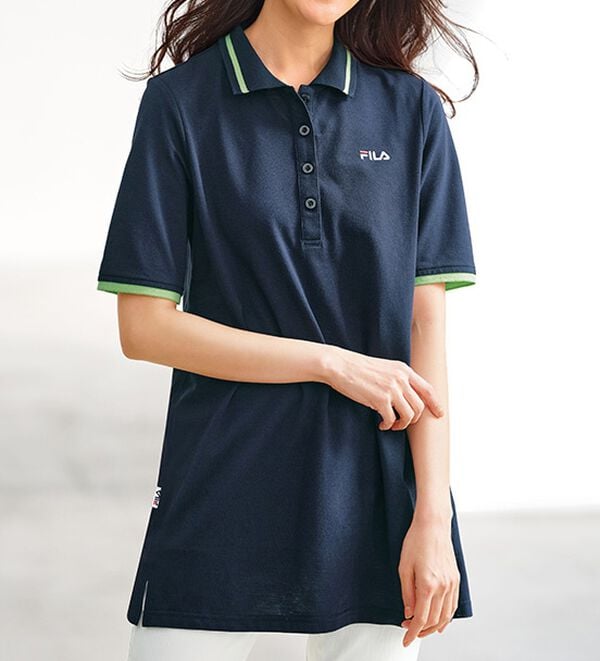 BELLUNA（ベルーナ）の「＜ＦＩＬＡ＞配色使いポロチュニック（ポロシャツ）」｜詳細画像