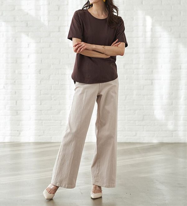 RANAN（ラナン）の「＜ＢＣ＞綿１００％ひんやりラウンドヘムプルオーバー（カットソー）」｜詳細画像