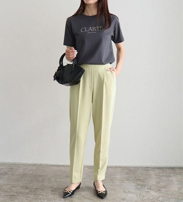 Pierrot（ピエロ）の「【選べる丈】高見えすっきりテーパードパンツ（フルレングスパンツ）」｜詳細画像