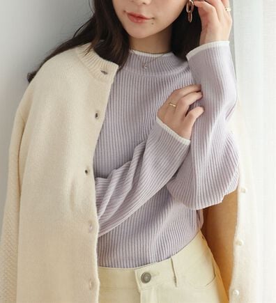 A HAPPY MARILYN（アハッピーマリリン）の「【ＬＬ～６Ｌ】＜新色追加＞Ｔシャツ感覚で着れるカメレオン級の着回しが叶うリブニット（ニット・セーター）」