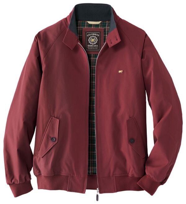 「＜ゴールデンベア＞着心地安心の綿タッチジャケット（メンズブルゾン）」｜ワイン