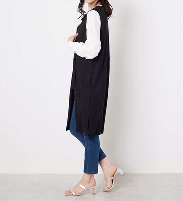 BELLUNA（ベルーナ）の「ドロスト使いポケット付ロングジレ（ジレ）」｜詳細画像