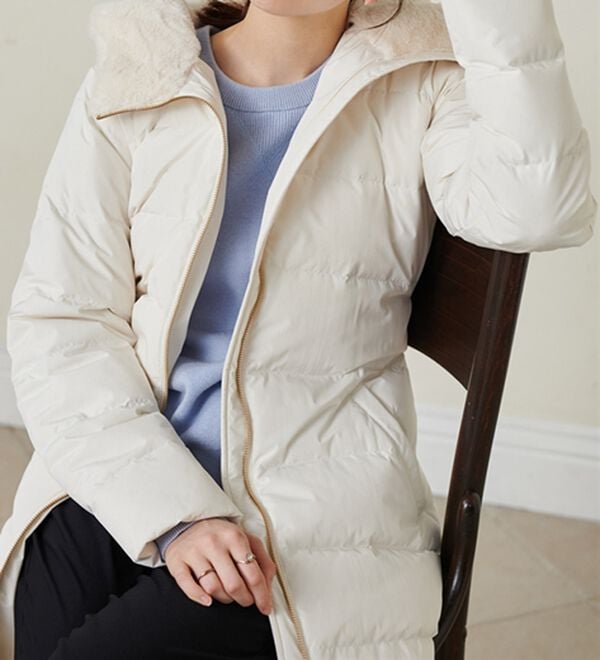 RANAN（ラナン）の「暖かファーフード使いすっきりダウンコート（ダウンコート・ジャケット・ベスト）」｜詳細画像