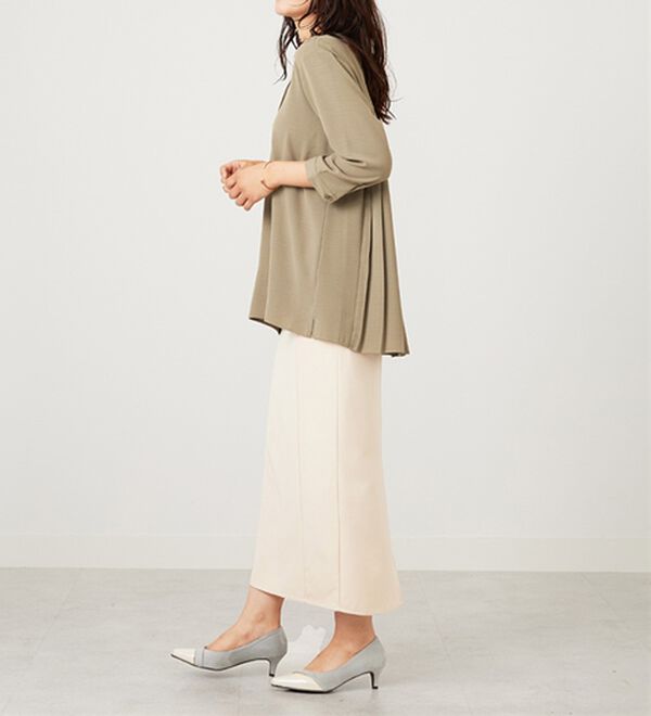 BELLUNA（ベルーナ）の「【新色追加】機能付！バックプリーツチュニック（チュニック）」｜詳細画像