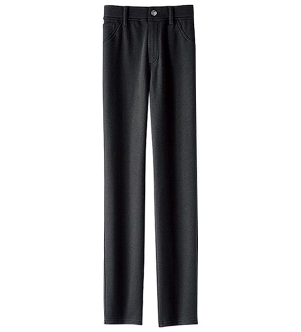 BELLUNA（ベルーナ）の「ポカポカすっきり！あったか裏ファーパンツ（フルレングスパンツ）」｜黒