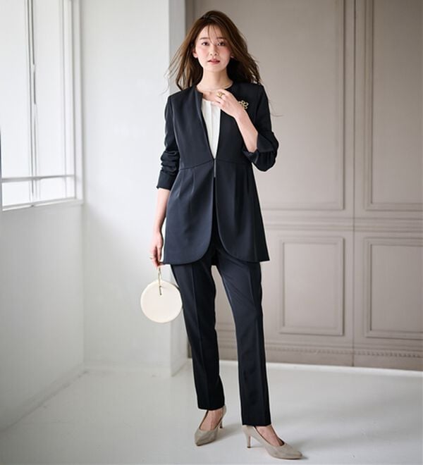 2点セット＞ラウンドヘムジャケットセットアップ - ベルーナ【公式】