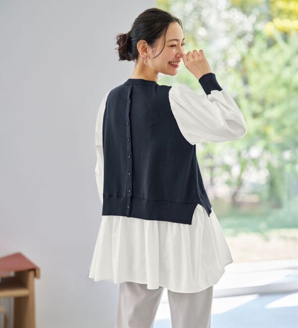 BELLUNA（ベルーナ）の「【２枚組】ベストドッキングチュニック（チュニック）」｜詳細画像
