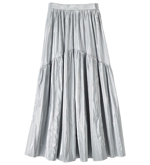 RANAN（ラナン）の「メタリックラウンドティアードスカート（ロングスカート）」｜詳細画像