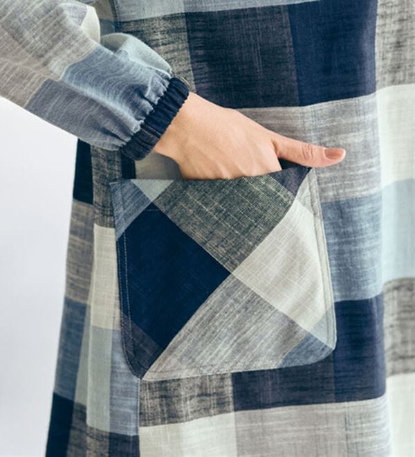 BELLUNA（ベルーナ）の「そのままお出かけ！スラブ素材かっぽうチュニック（チュニック）」｜詳細画像