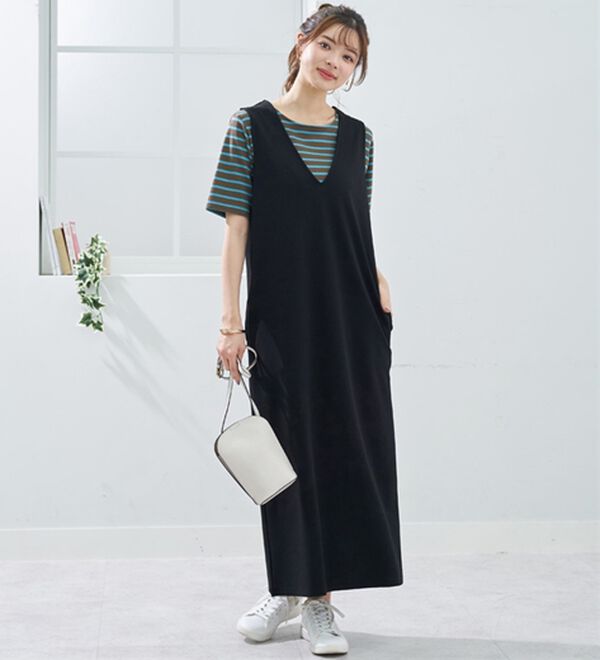 BELLUNA（ベルーナ）の「＜＆ｃｏｃｏｃｈｉ＞ハピネスコットン１００％なめらかボーダープルオーバー（カットソー）」｜詳細画像