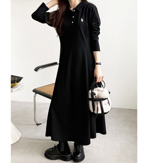 GeeRA（ジーラ）の「【U.S. POLO ASSN.】ポロ衿カットソーワンピース（その他ワンピース）」｜詳細画像