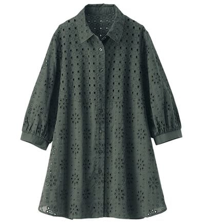 BELLUNA（ベルーナ）の「綿１００％レース柄切替チュニック（チュニック）」