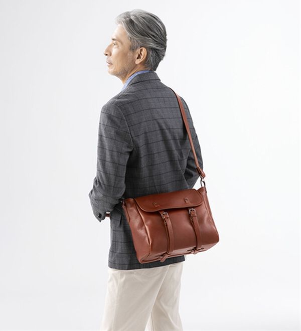 「＜ブルーノロッシ＞リポーターバッグ（メンズショルダーバッグ）」｜詳細画像